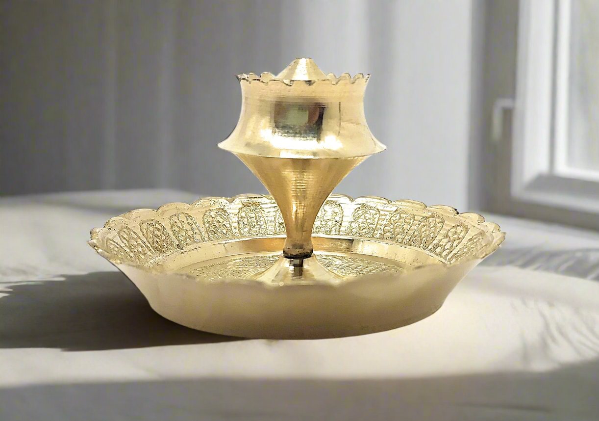 Brass Agarbatti/Incense Stand | Peetal Agarbatti Stick Holder for Pooja