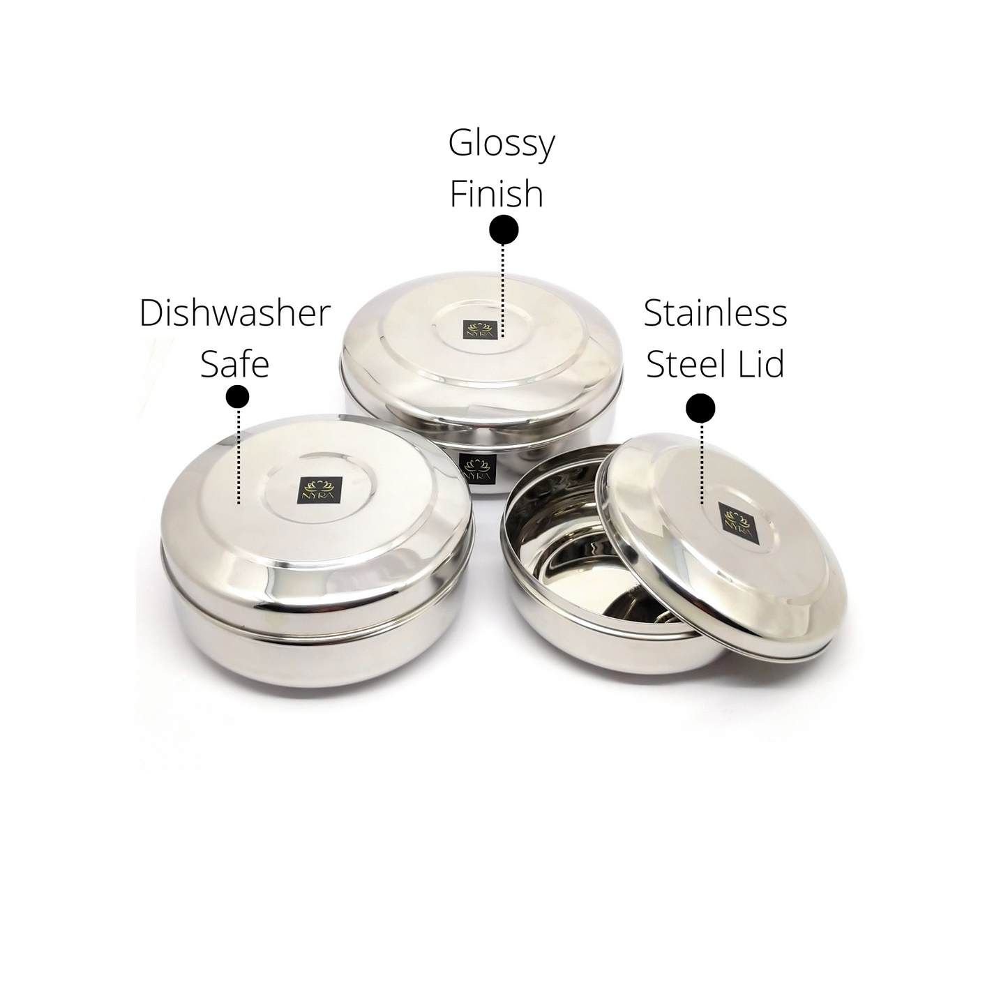 Details about Stainless Steel Chapati Box Set