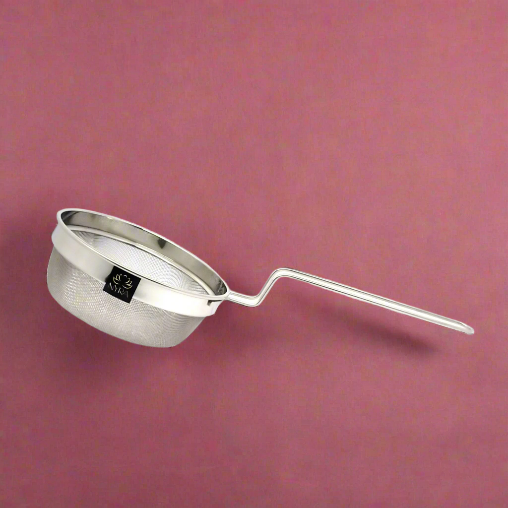 Stainless Steel Deep Fryer Strainer with Fine Mesh & Wire Handle - Kitchen Essential