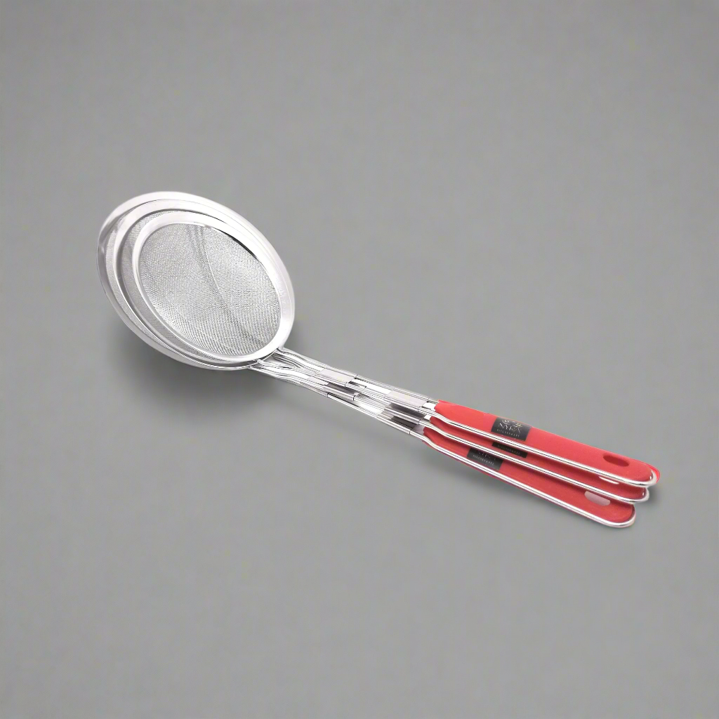 Stainless Steel Deep Fry Set with U-Shape Wooden Handle Jhara