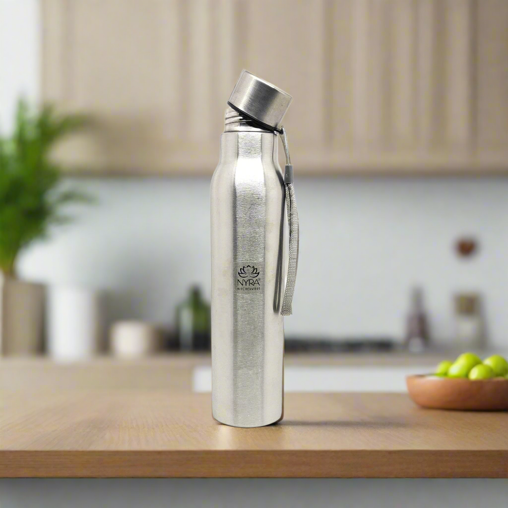 Stainless Steel Single-Walled Water Bottle with a String