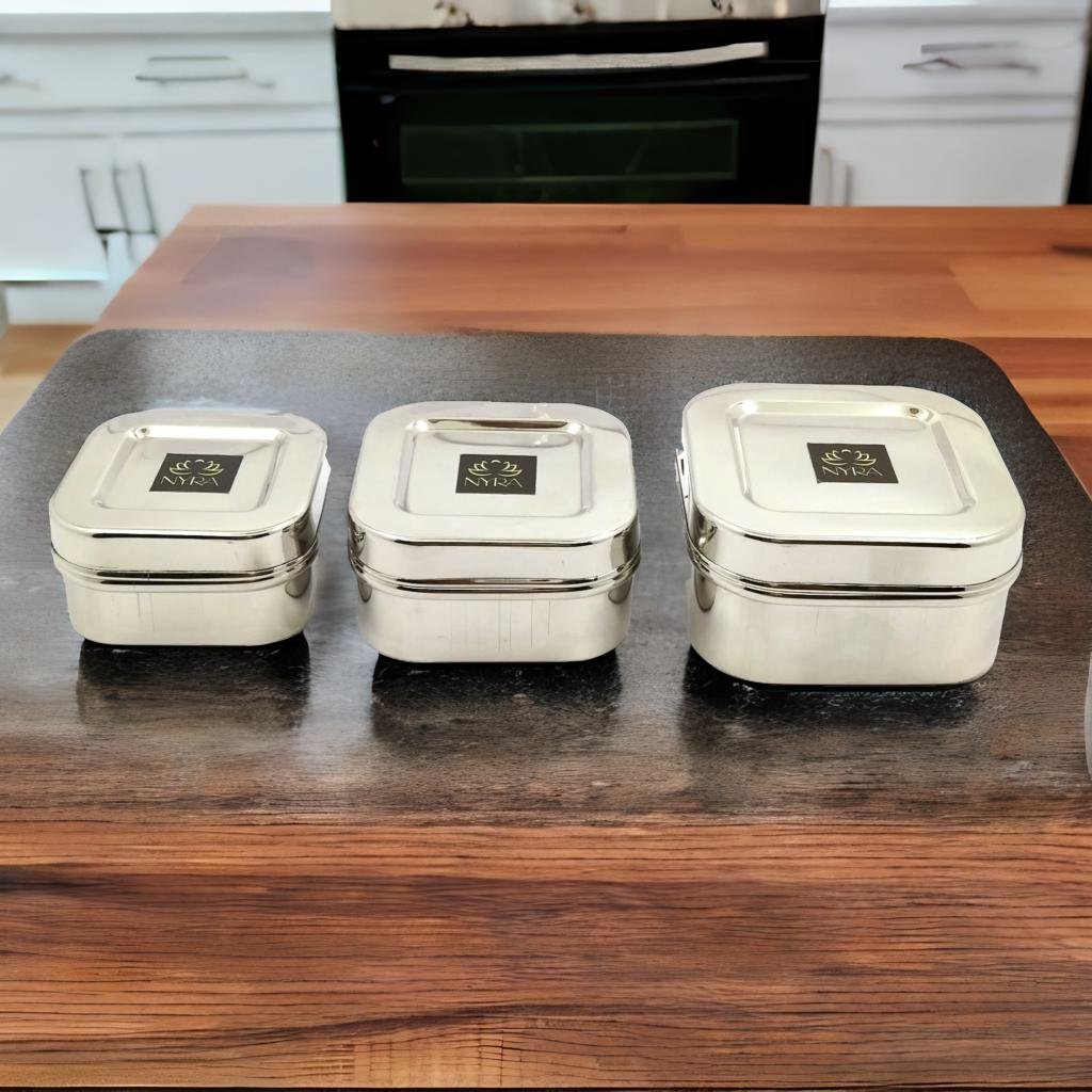 Stainless Steel Square Shaped Storage Box