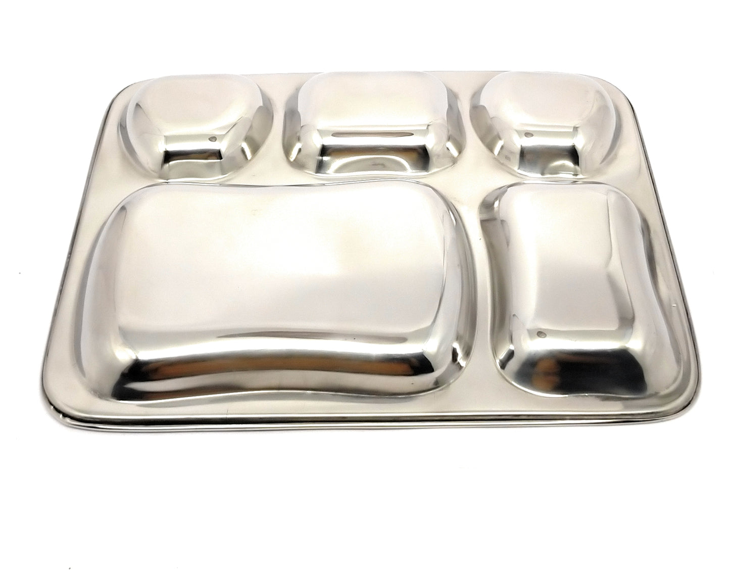 base Stainless-Steel Apple shaped 5 in 1 divided compartment Bhojan Thali
