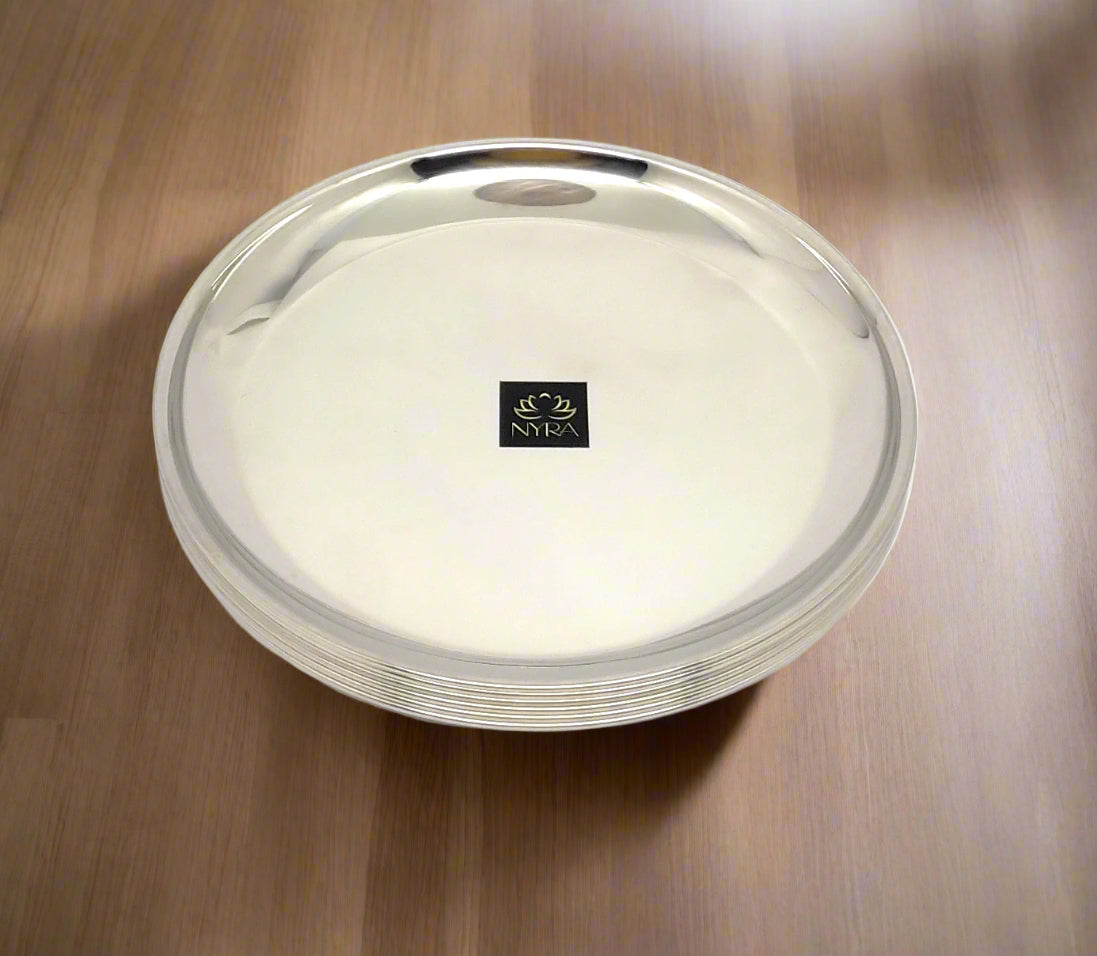 Stainless Steel Plates Set - Heavy Gauge Quarter Plates