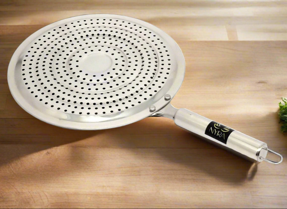 Stainless Steel Multi-Purpose Roaster Plate | Chapatti & Toast Grill | Gas Stove Barbeque Pan