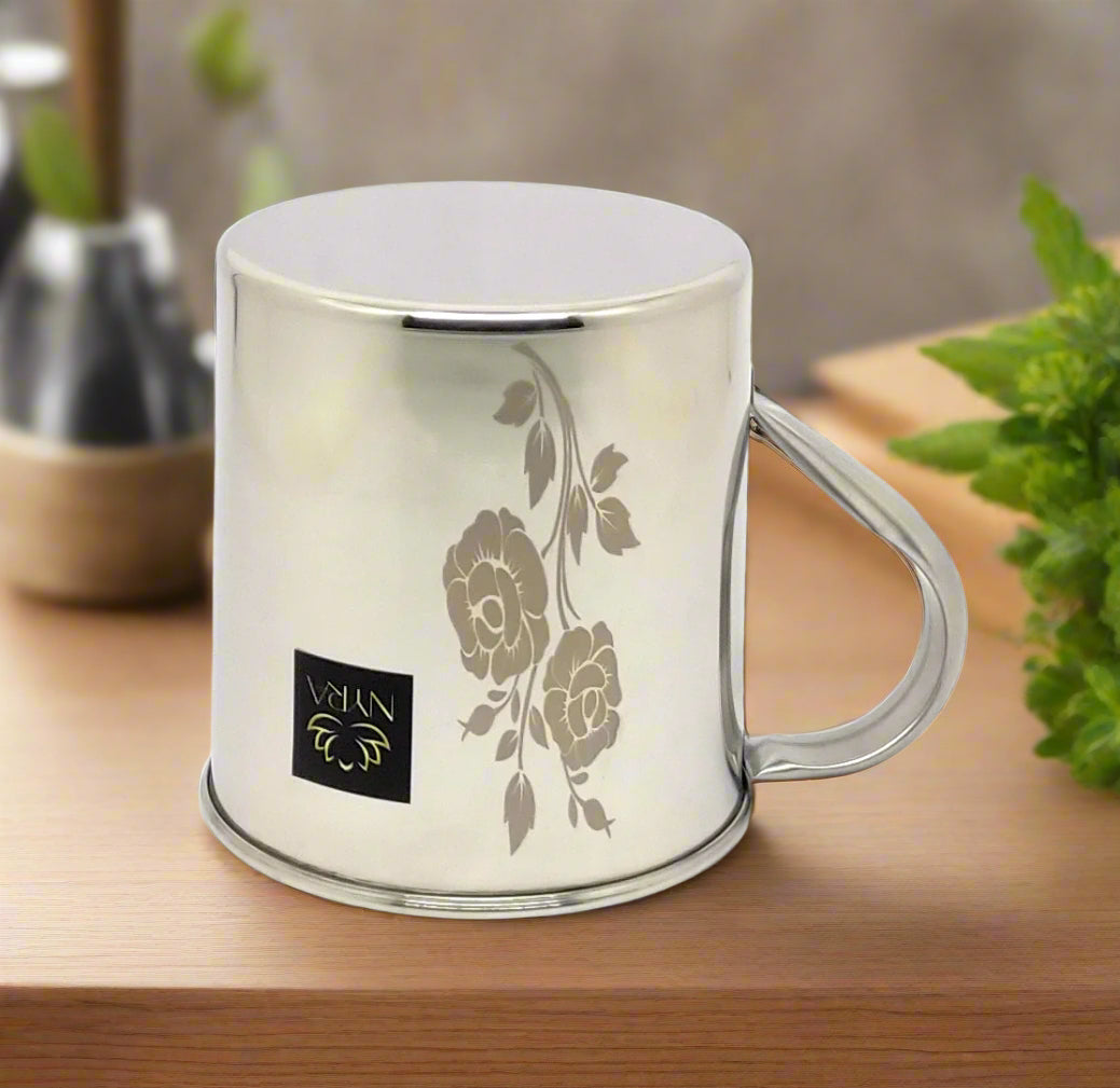 Stainless Steel Laser Printed Mug with Glossy Finish