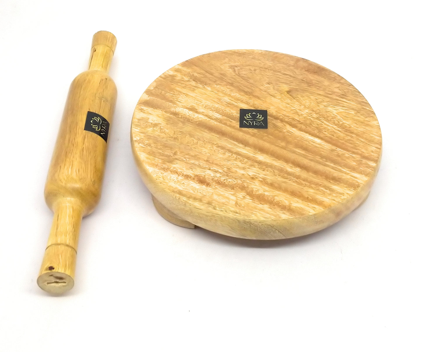 Wooden Belan and Chakla Set for Kitchen | Rolling Pin and Board for Roti, Paratha, Chapati Making