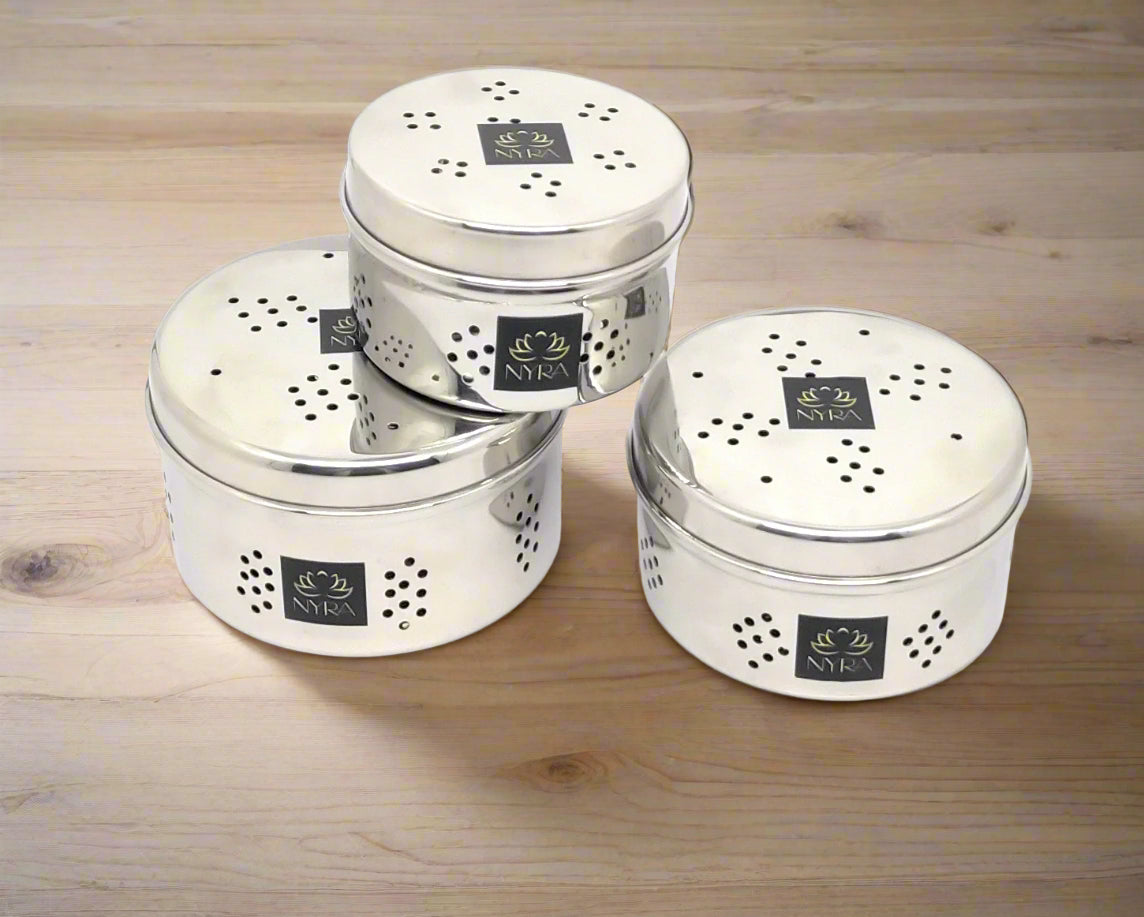 Stainless Steel Coriander Storage Box with Air Ventilation Holes