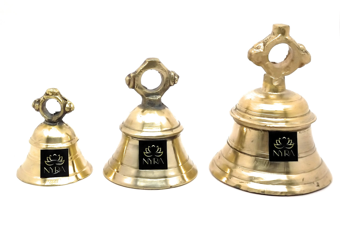 Pure Peetal Pooja Mandir Ghanta | Heavy Brass Temple Bell for Rituals & Spiritual Practices