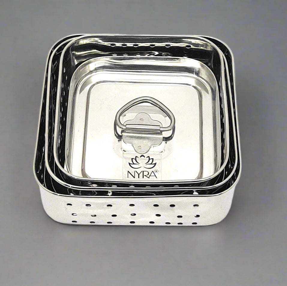 Premium Stainless Steel-square Paneer Maker | Mould & Strainer with Top Press Lid for Homemade Paneer