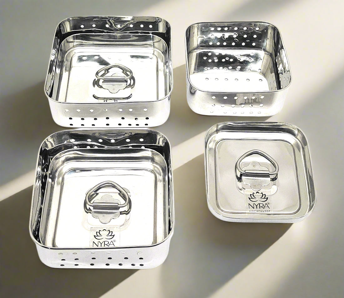 two Stainless Steel-square Paneer Maker