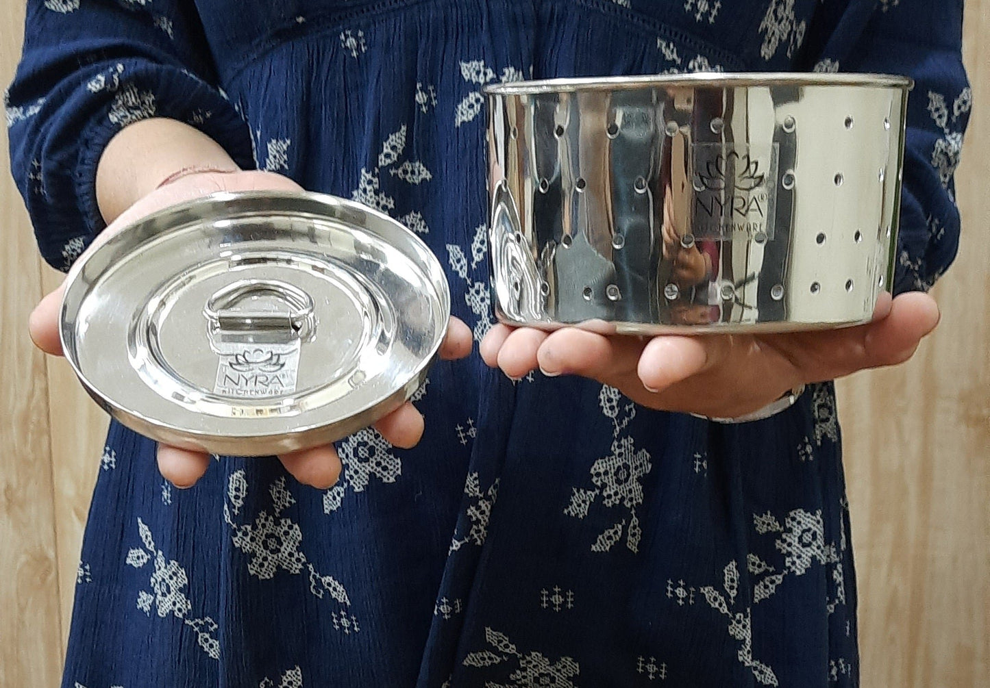 Stainless Steel Glossy-Finish Round Cheese/Paneer Maker - Quick Press Mould - 3 Sizes