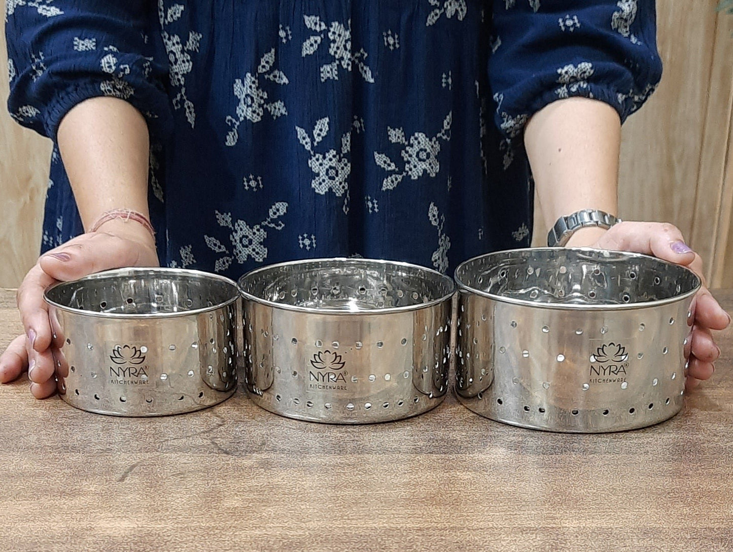 Stainless Steel Glossy-Finish Round Cheese/Paneer Maker - Quick Press Mould - 3 Sizes