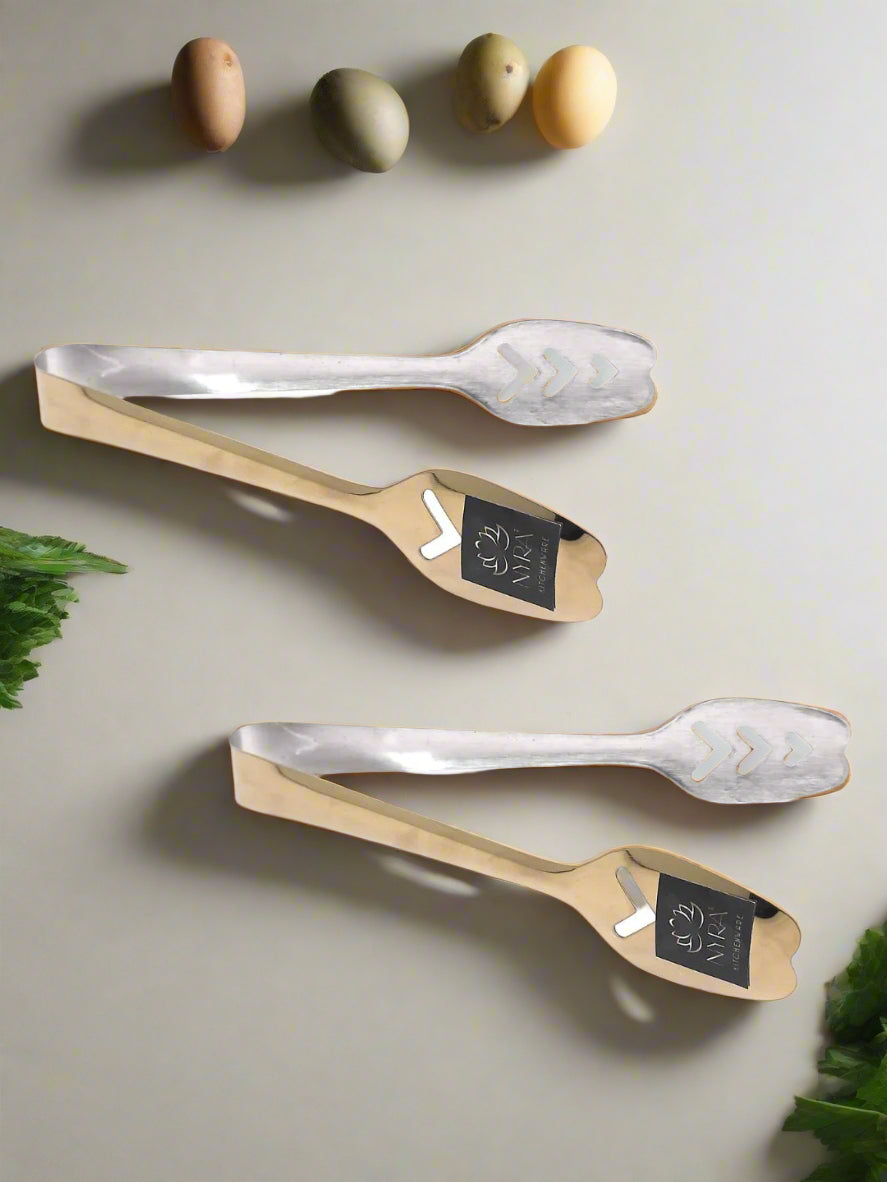 Stainless Steel Serving Tongs/Chimta - Multi-Purpose Kitchen Tool Set