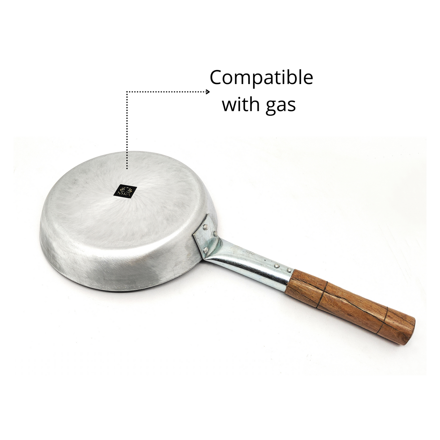 Iron Chinese Fry Pan with Wooden Handle - 4 Sizes