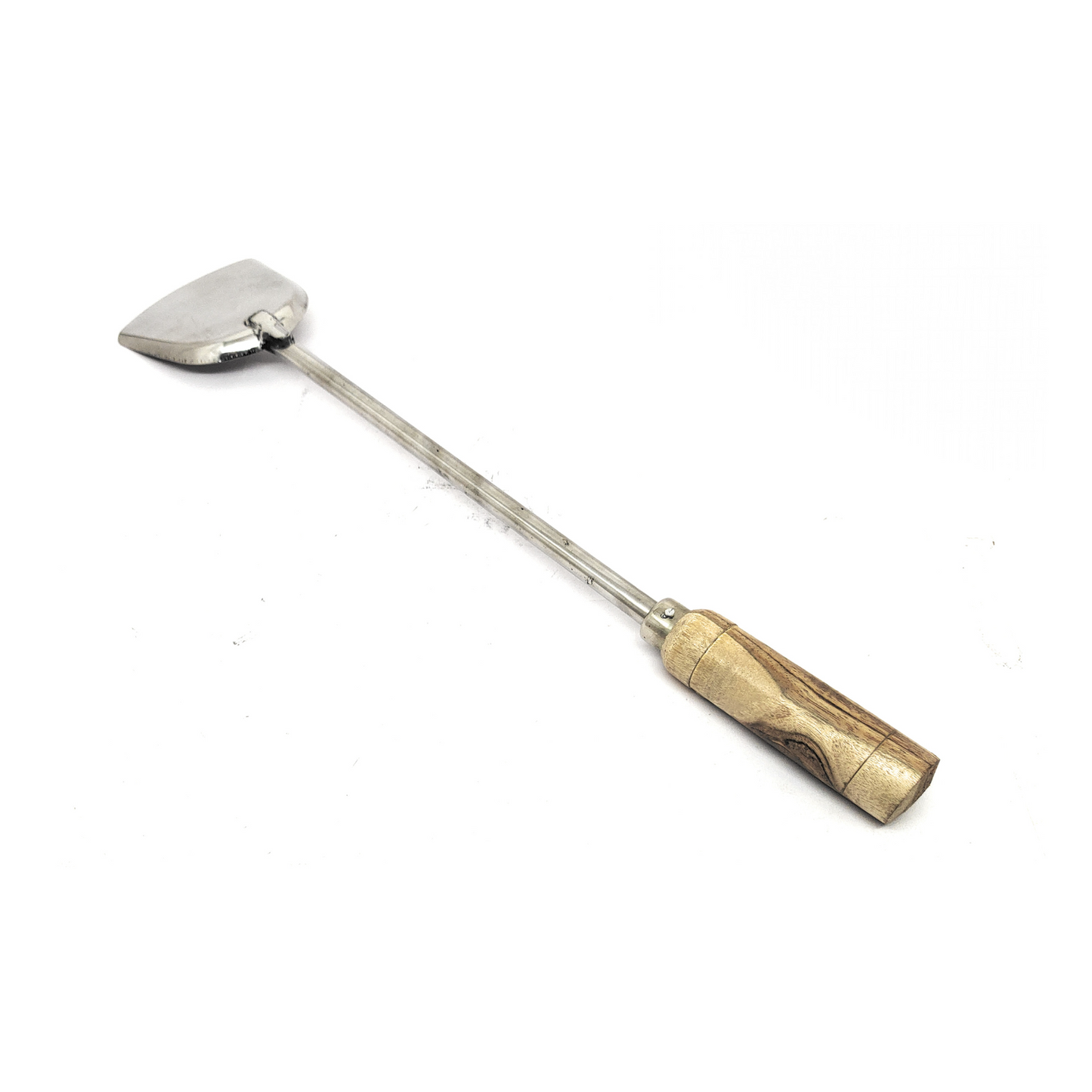 Stainless Steel Chinese Spatula/Palta – Durable Kitchen Tool with Ergonomic Wooden Handle