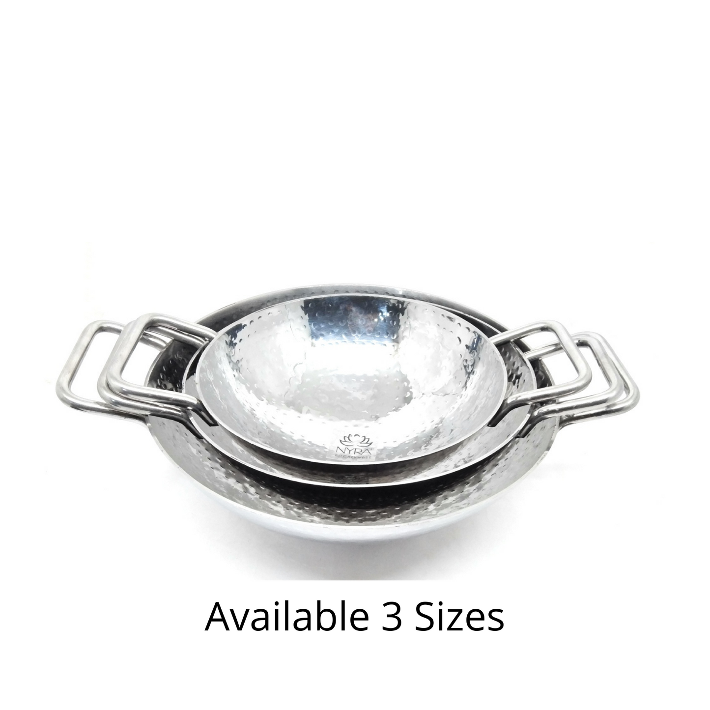 Stainless Steel Hammered Finish Kadhai