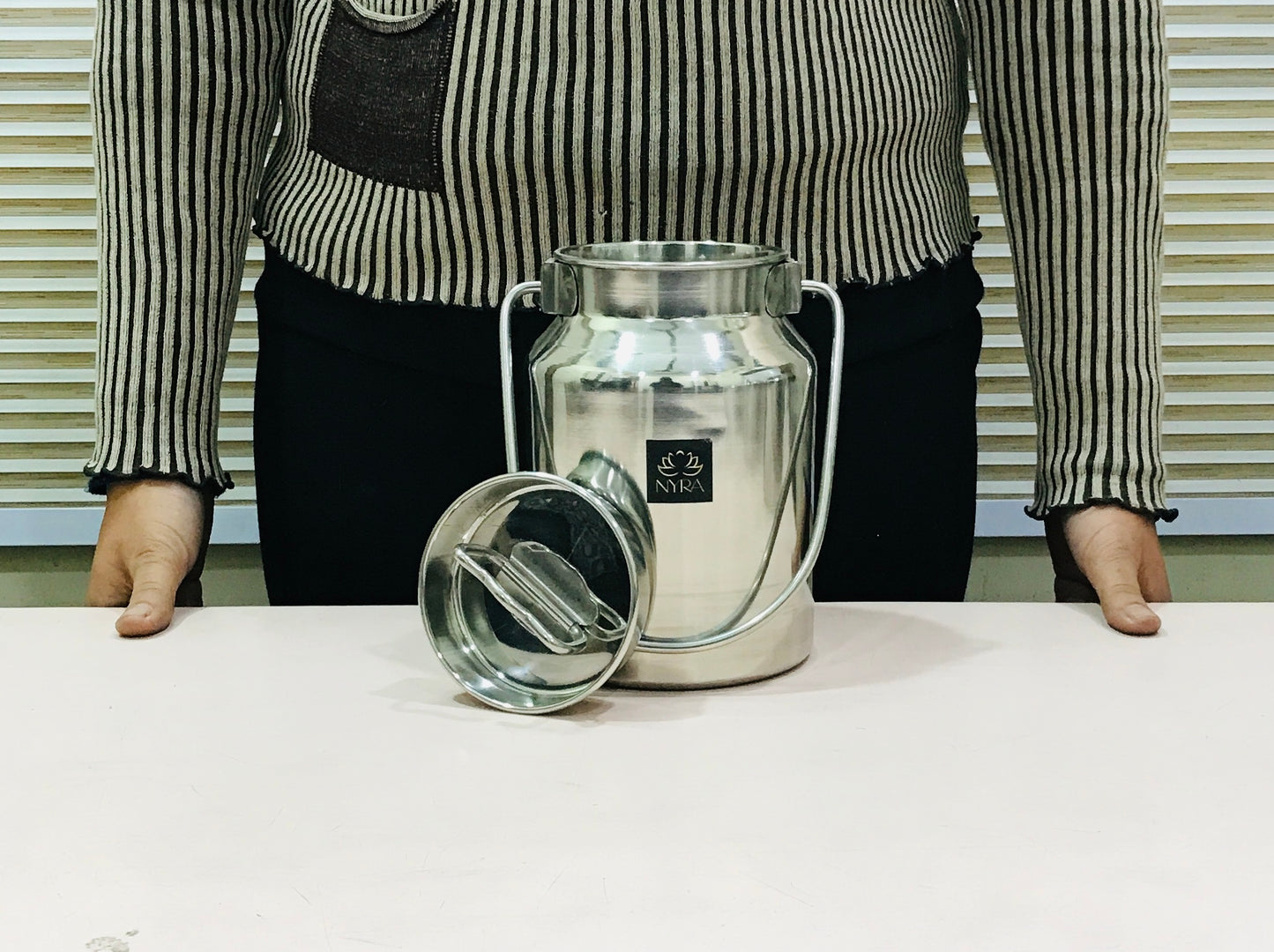 Premium Stainless Steel Milk & Oil Container with Lid – Durable Storage Solution - 6 Sizes
