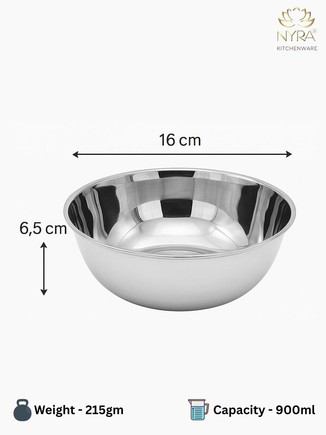 Stainless Steel Round Mixing & Serving Bowl | Heavy-Duty, Rust-Free, Mirror Finish Bowls