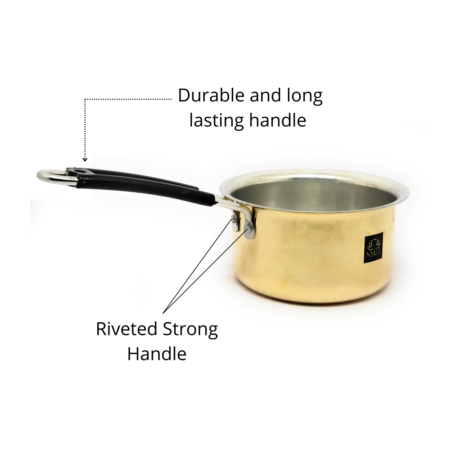 features of brass sauce pan