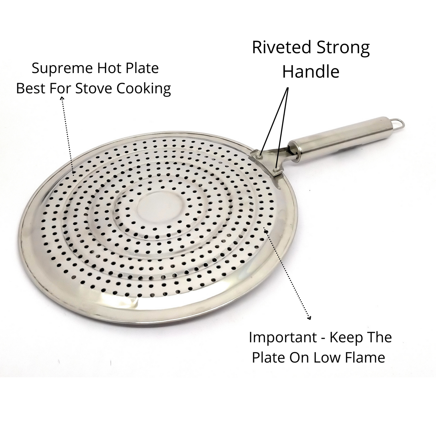 Stainless Steel Multi-Purpose Roaster Plate | Chapatti & Toast Grill | Gas Stove Barbeque Pan