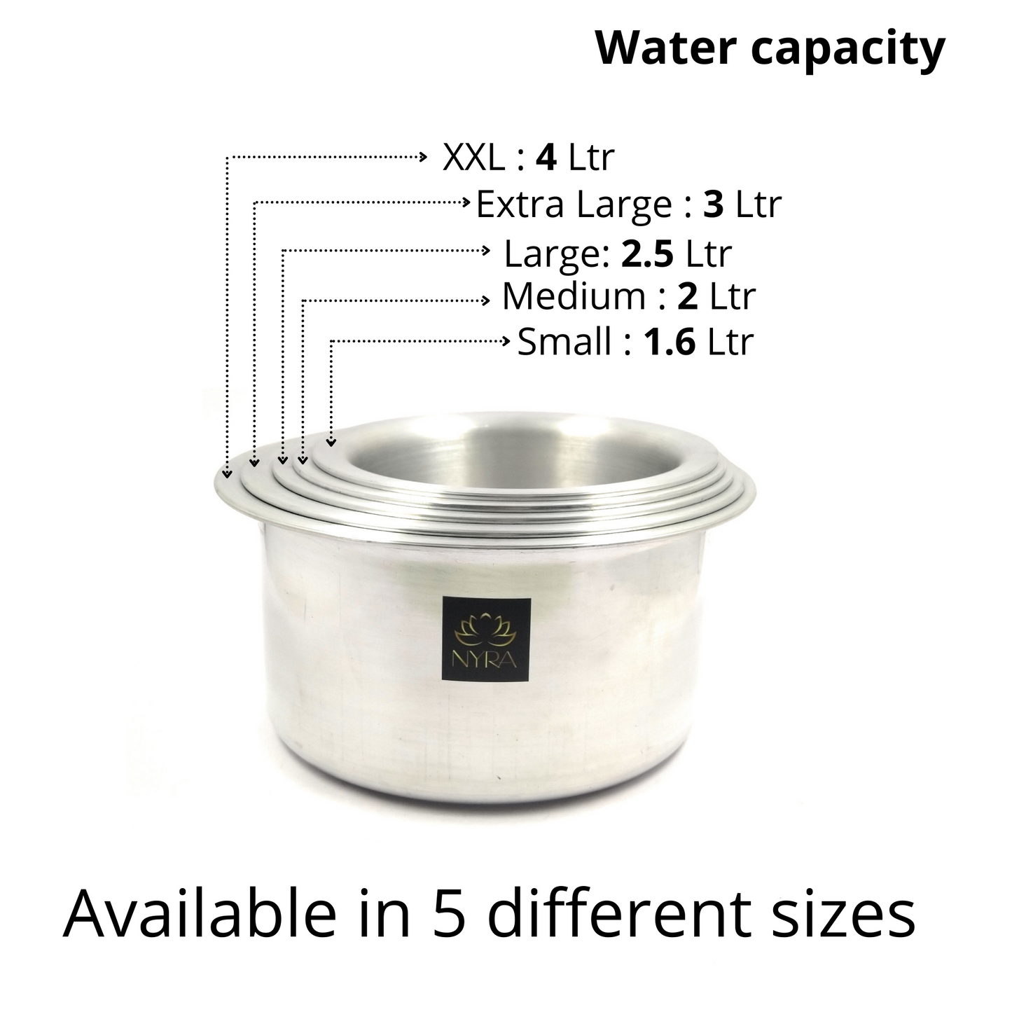 aluminium induction base bhagona comes with different sizes