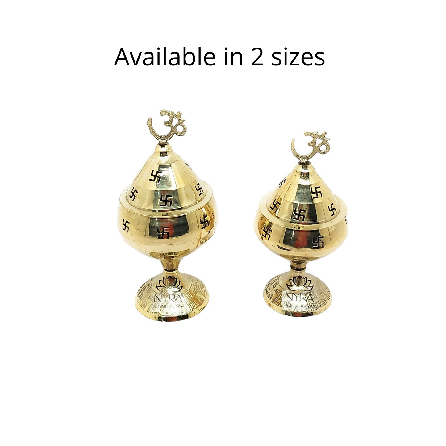 Pure Brass/Peetal Swastik Diya | Perfect for Puja