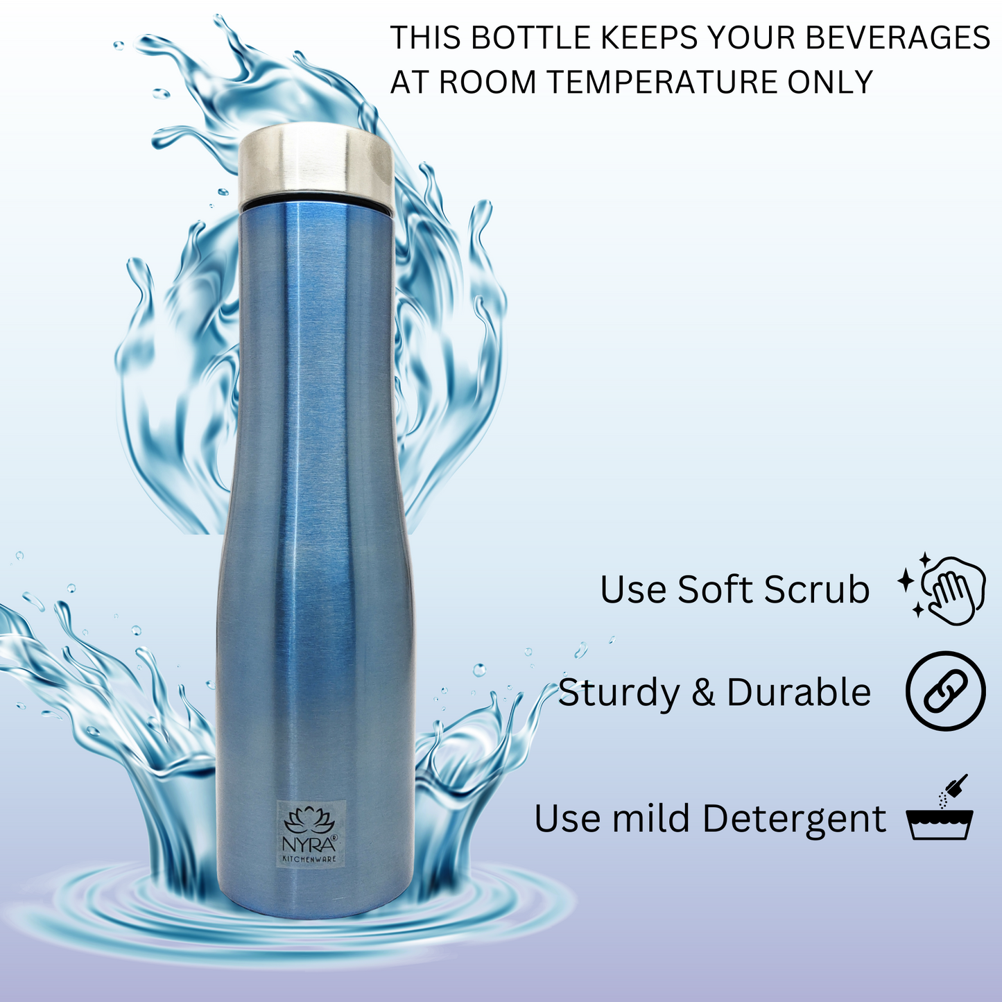 Stainless Steel Water Bottle – Leakproof, BPA-Free, Durable & Stylish