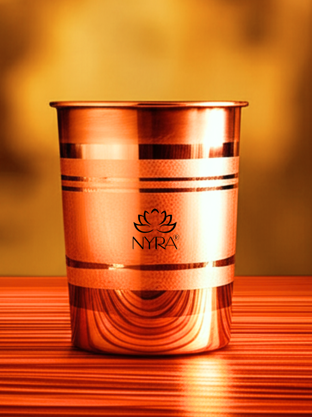 Handmade Copper Glass/Tumbler - Ayurvedic Health Benefits | Traditional Tamba Drinkware for Daily Use