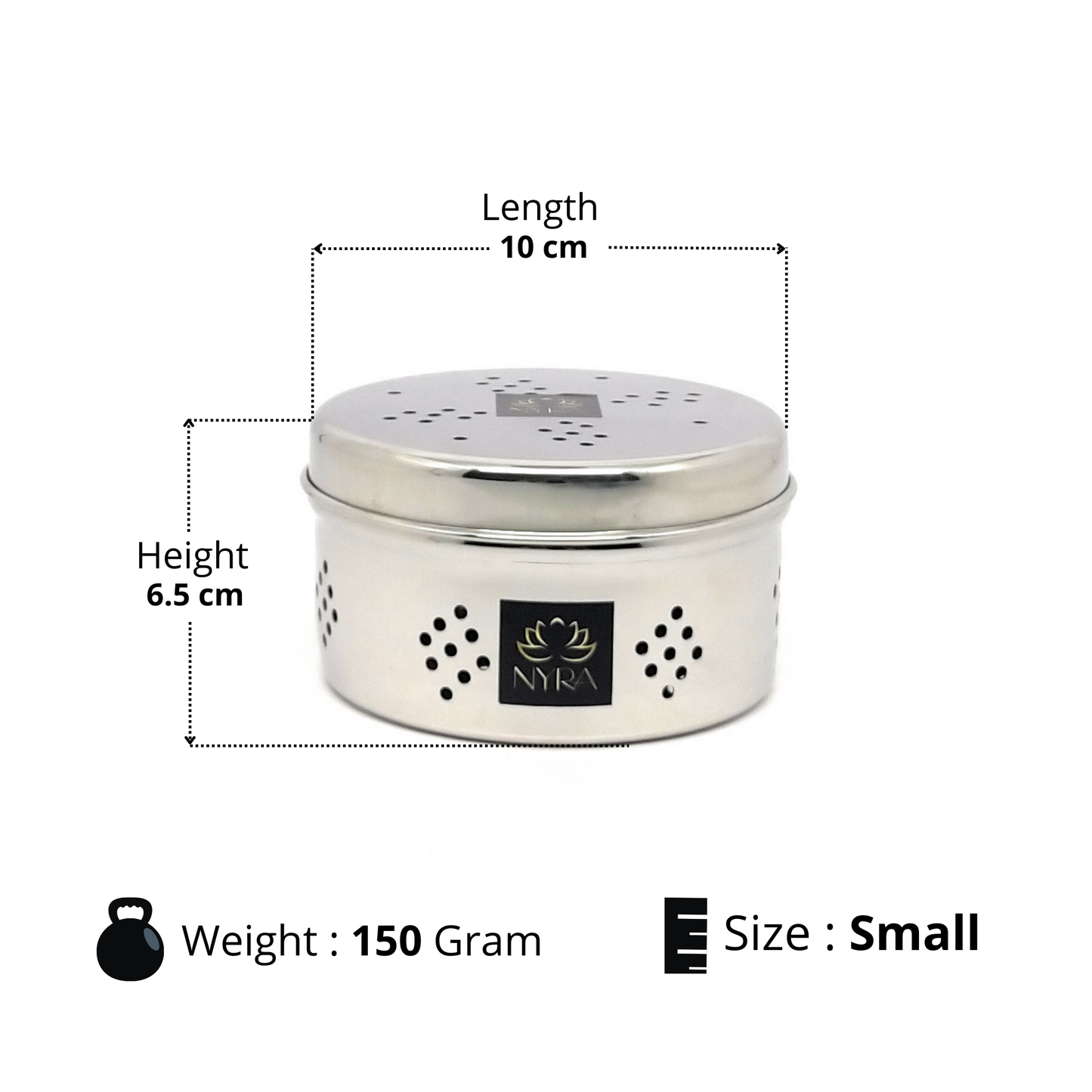 Stainless Steel Coriander Storage Box with Air Ventilation Holes | Dhaniya Dibba | Dibbi