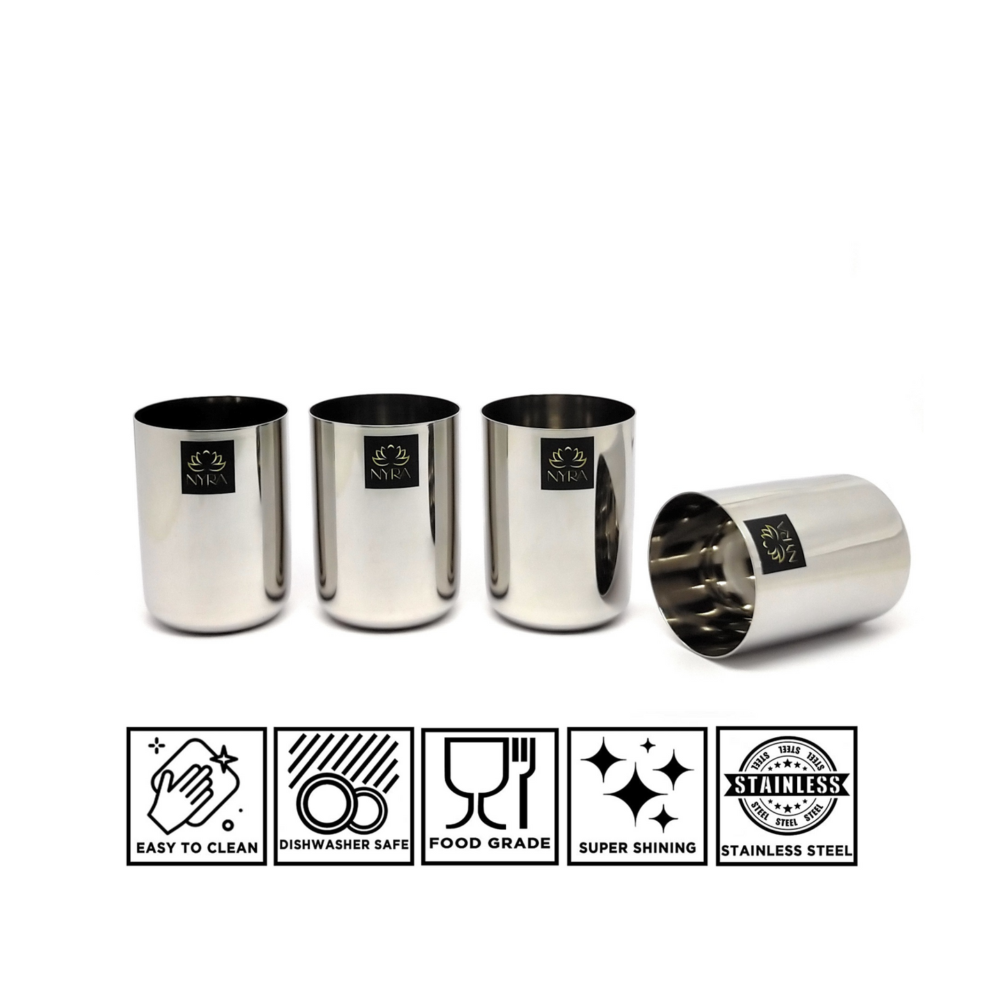 Heavy Gauge Stainless Steel Glass