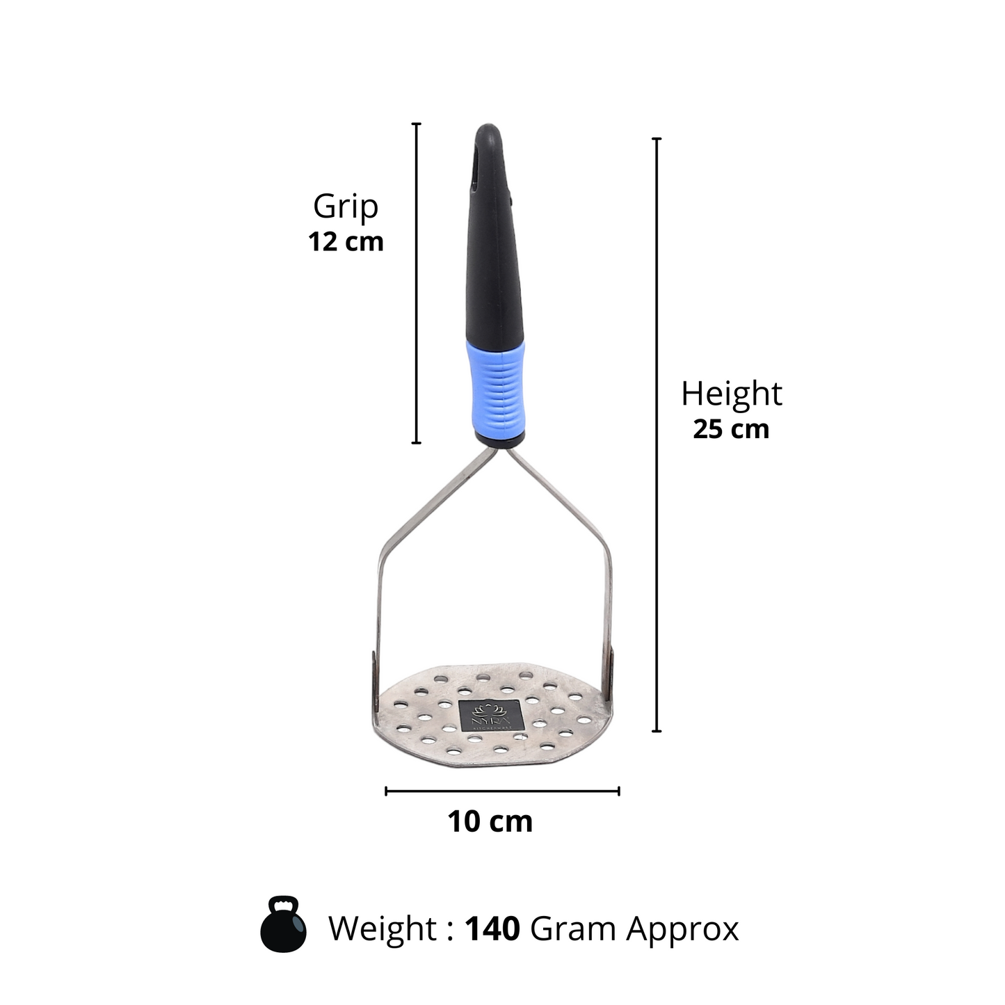 Dimensions of Stainless Steel Masher