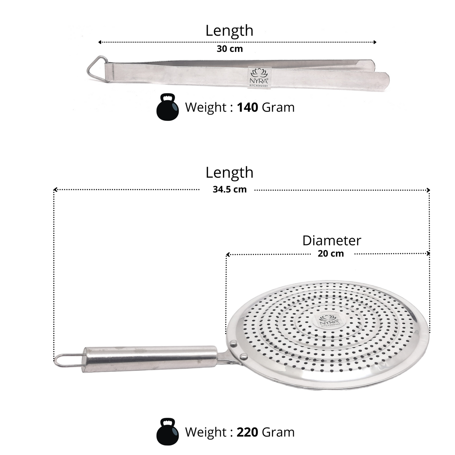 Stainless Steel Roaster & Tong Combo | Multi-Purpose Kitchen Essentials Set