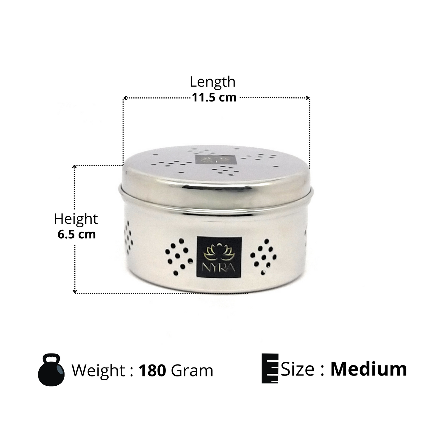Stainless Steel Coriander Storage Box with Air Ventilation Holes | Dhaniya Dibba | Dibbi