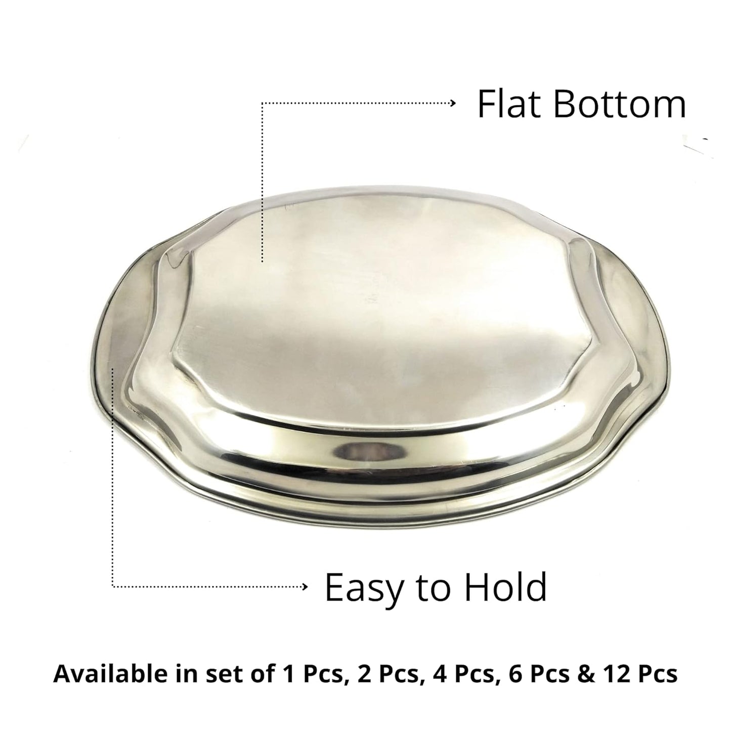 Designer Stainless Steel Serving Tray - Glossy Finish & Laser Print