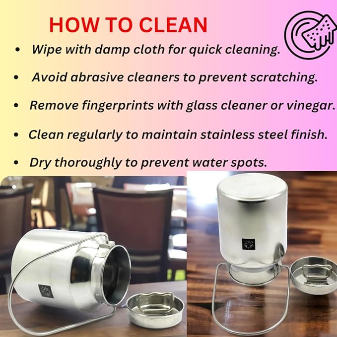 Premium Stainless Steel Milk & Oil Container with Lid – Durable Storage Solution - 6 Sizes