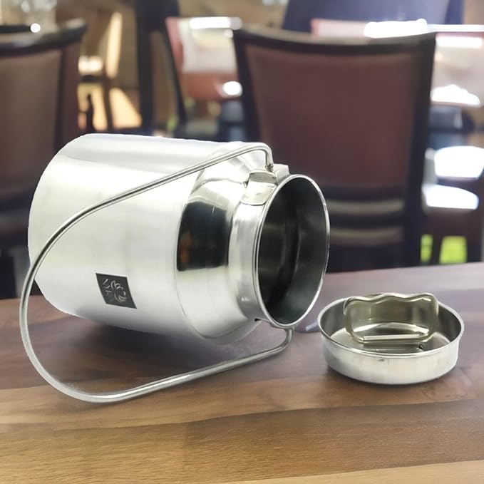 Premium Stainless Steel Milk & Oil Container with Lid – Durable Storage Solution - 6 Sizes