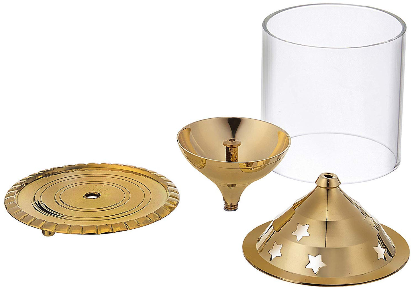 BrassAkhand Diya with cover, brass diya, pital diya, peetal akkhand diya, diya with glass cover