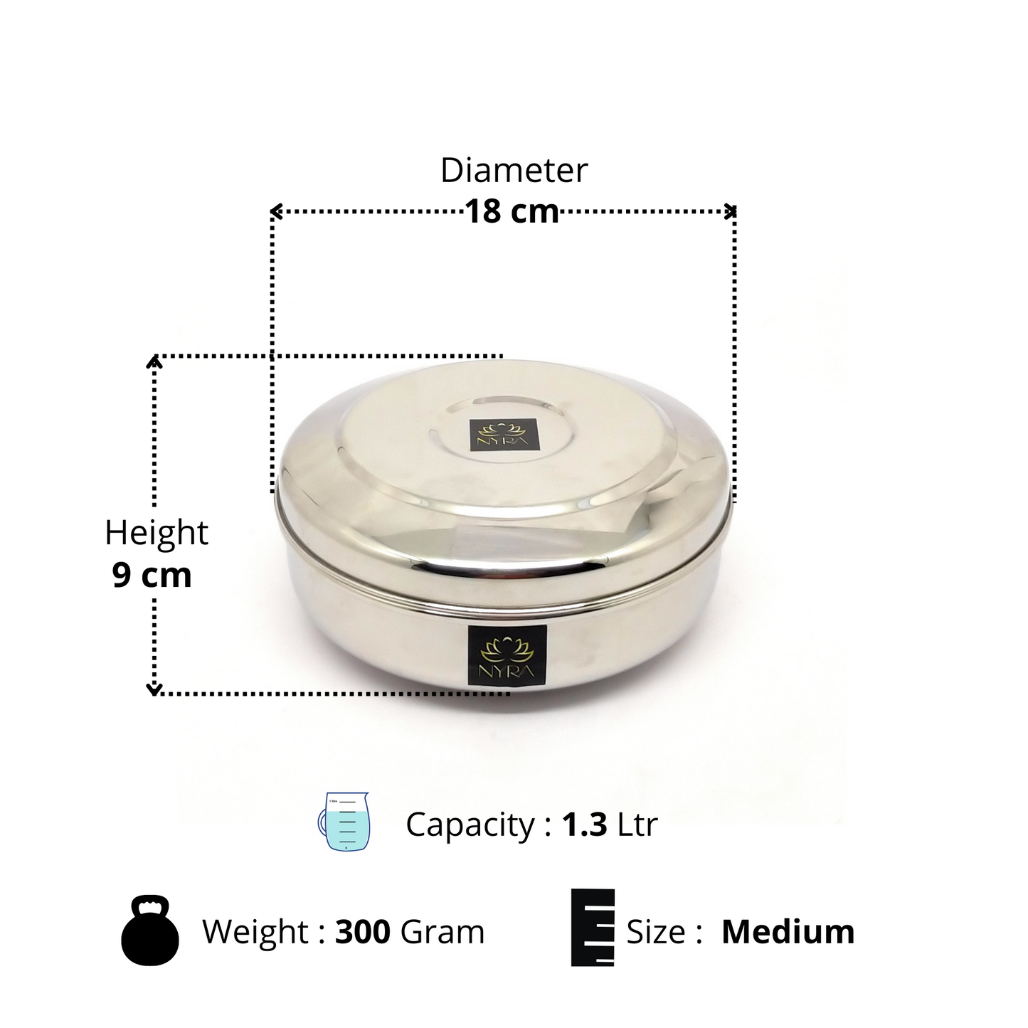 Stainless Steel Chapati Box | Multipurpose Kitchen Storage Containers