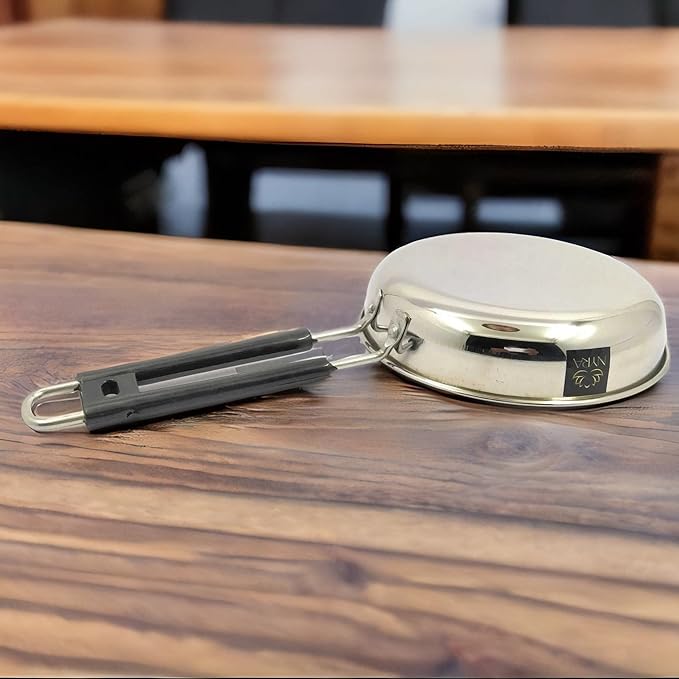 Stainless Steel Fry Pan with Riveted PVC Handle - 3 sizes