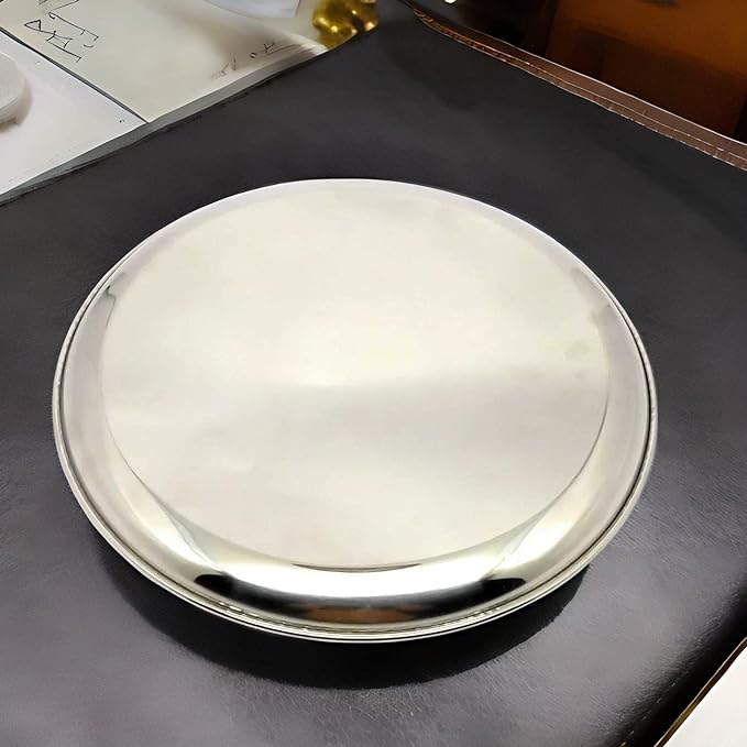 Stainless Steel Plates Set - Heavy Gauge Steel Lunch/Dinner Plates