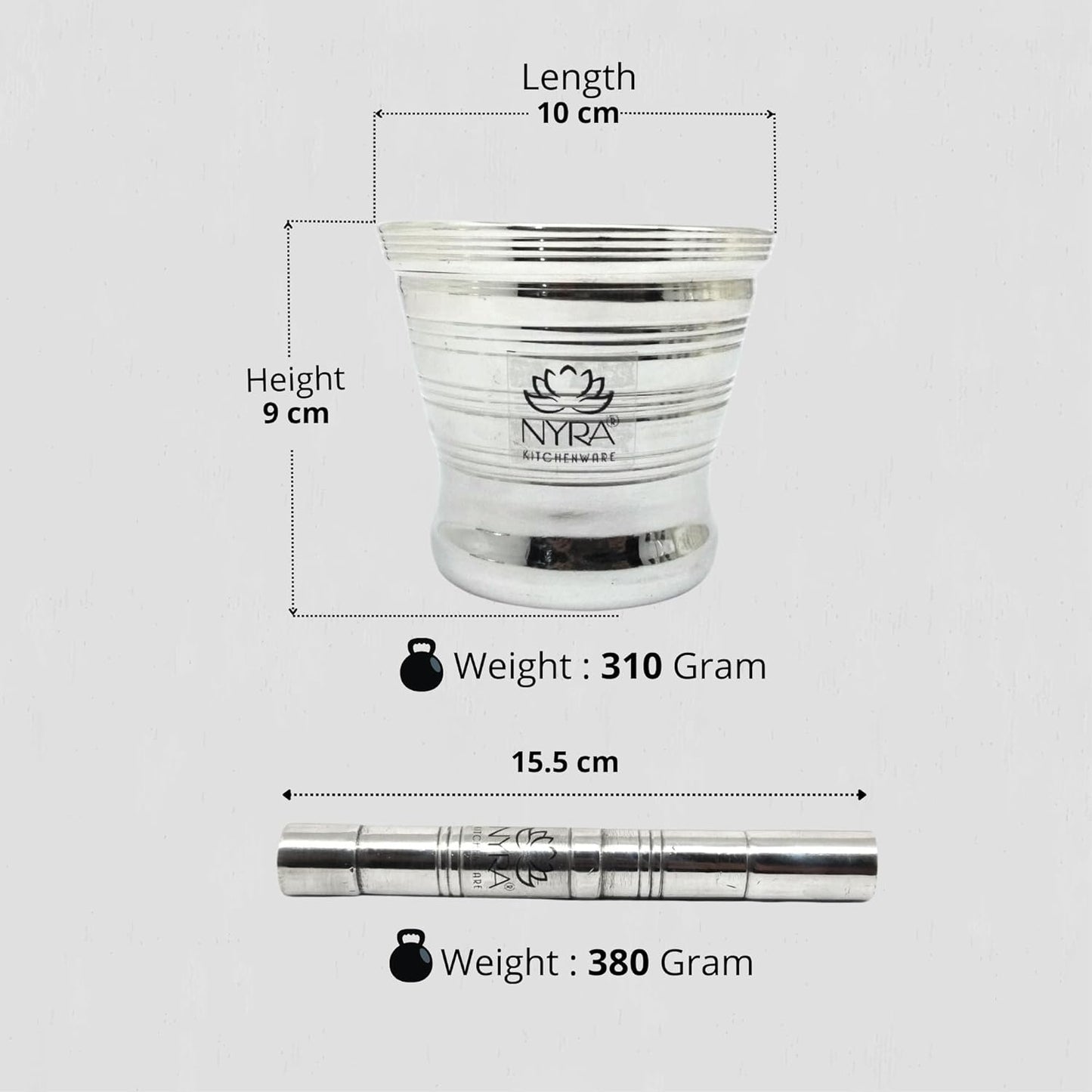 Stainless Steel Mortar & Pestle Set