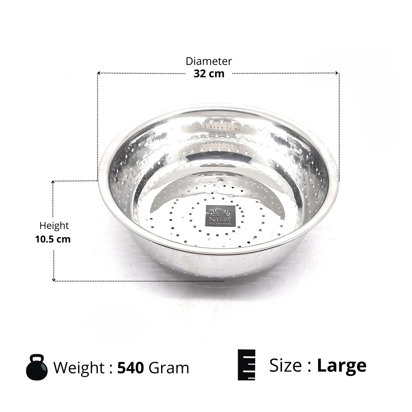 Stainless Steel Rice, Fruits & Vegetables Basin Strainer/Colander