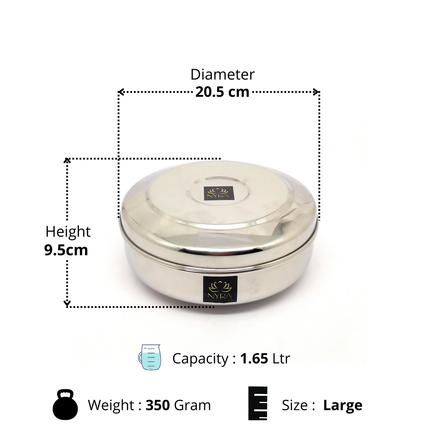 Stainless Steel Chapati Box | Multipurpose Kitchen Storage Containers