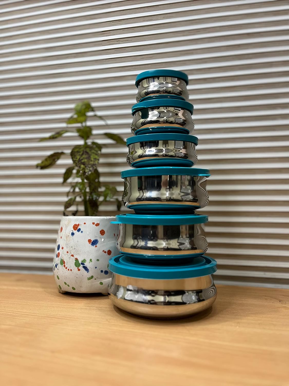 Air-tight Stainless Steel Container Set- Premium Design| Leak-Proof Dibbi