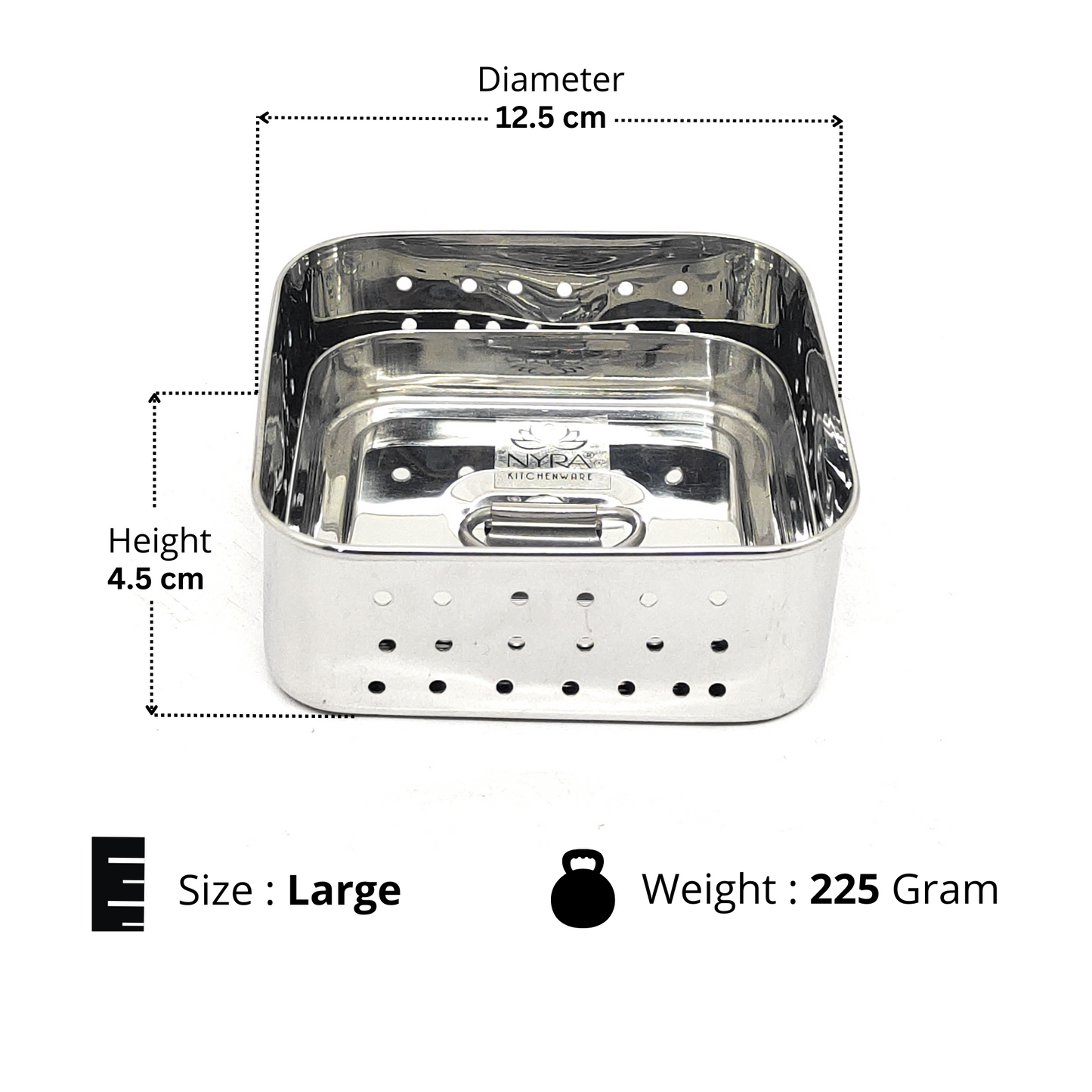 Premium Stainless Steel-square Paneer Maker | Mould & Strainer with Top Press Lid for Homemade Paneer