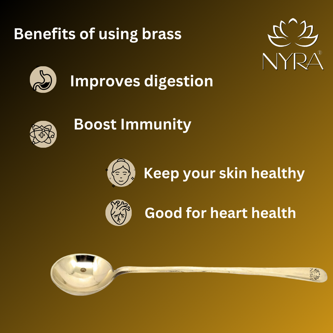 Pure Brass/Peetal Serving Spoon | Peetal Golchi /Ladle