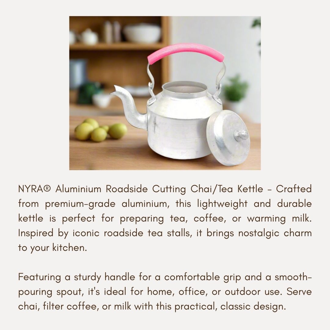 Classic Aluminium Chai Kettle: Lightweight & Durable for Tea, Coffee & Milk