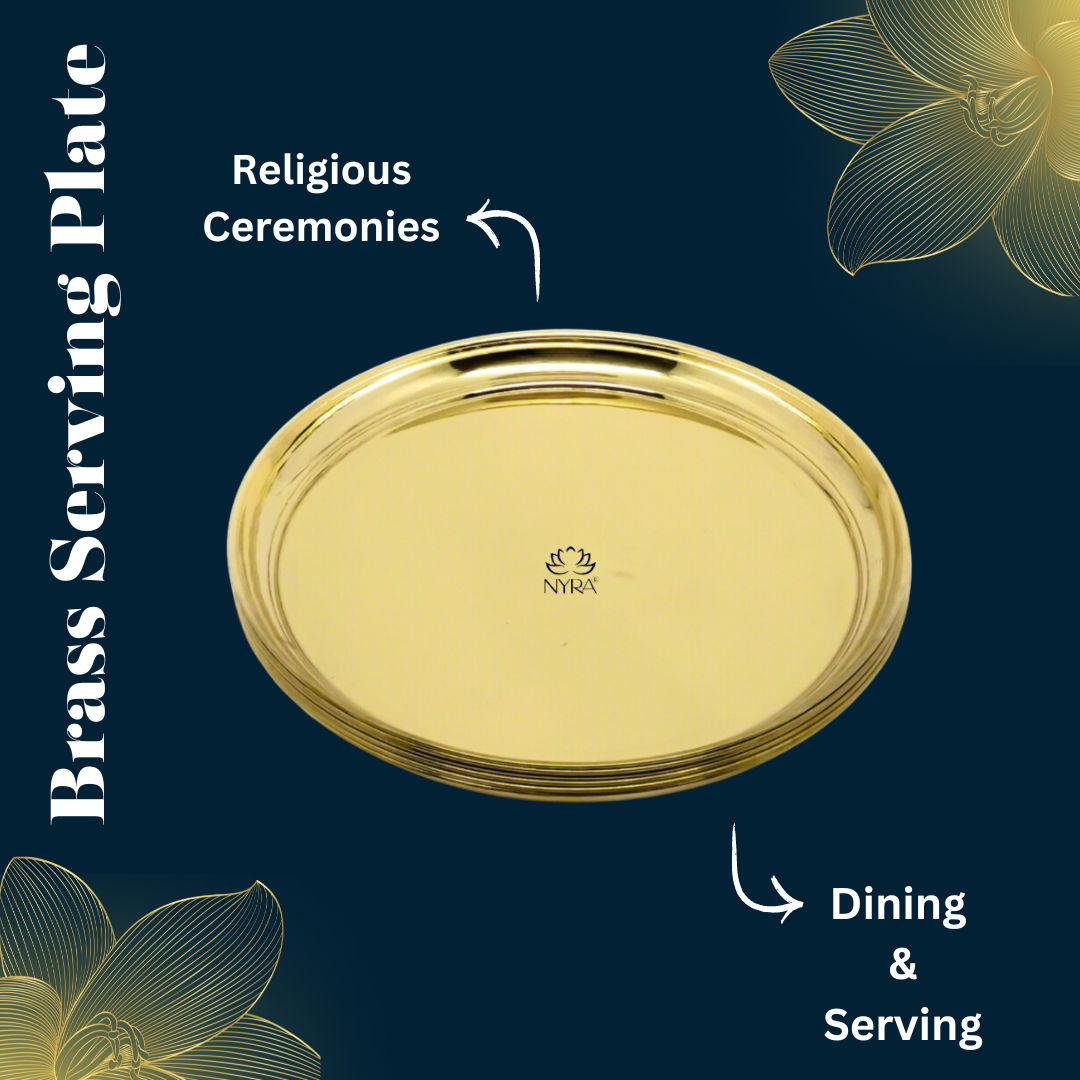 Pure Brass/Peetal Plates | Elegant Traditional Serveware
