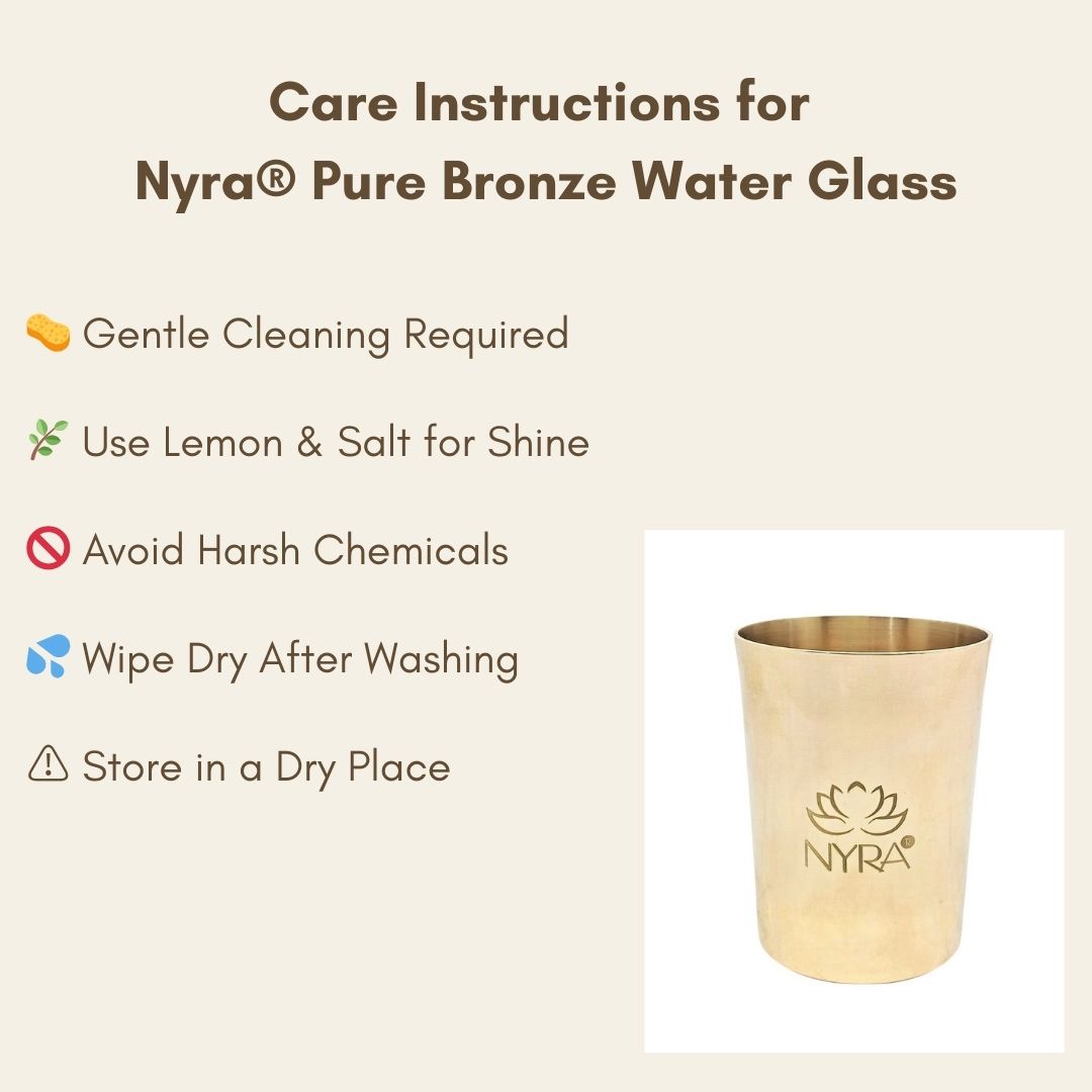 Pure Bronze Water Glass (Kansa / Phool) | Ayurvedic Drinking Tumbler